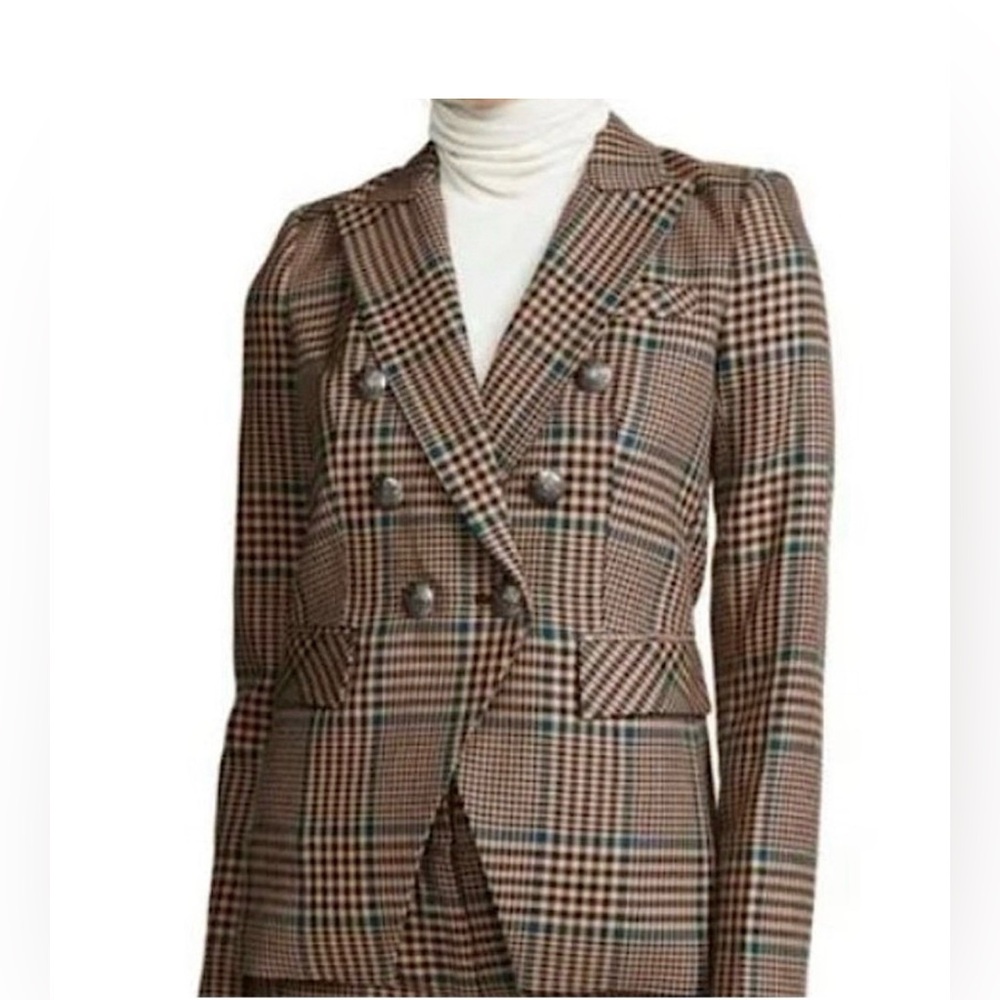Veronica Beard Plaid Miller Dickey Blazer | Size 10